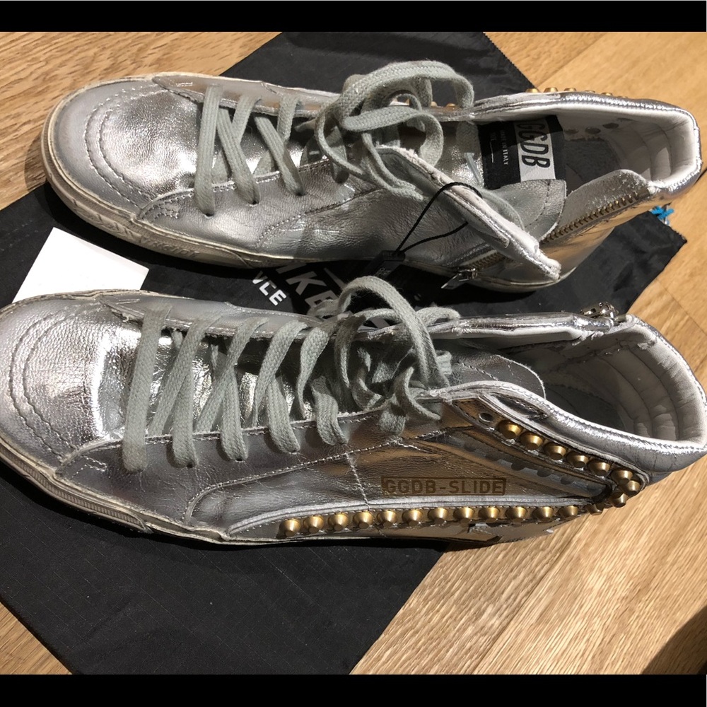 Golden Goose Silver Slide Sneaker - Sz38 - Picture 3 of 6